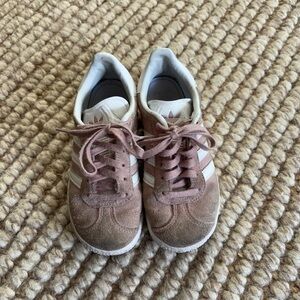 Adidas Kids Suede Pink/White Gazelle Sneakers
